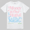 Jordan 4 Retro Valentine's Day (2026) (GS) DopeSkill T-Shirt Money Is Our Motive Typo Graphic Streetwear - White