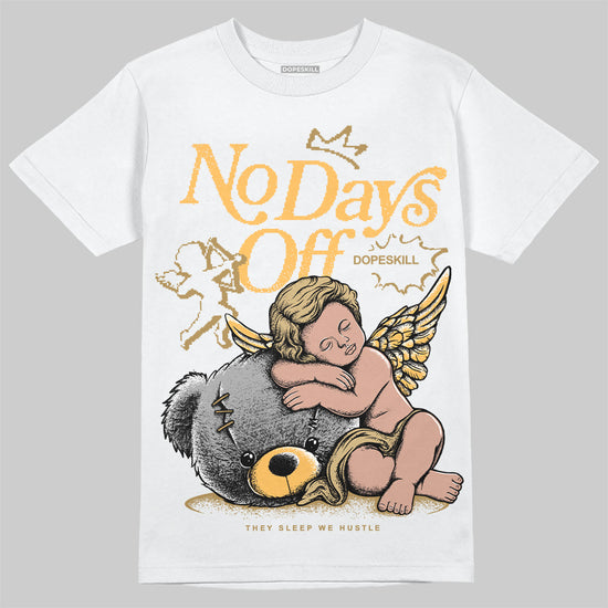 Jordan 6 “Pearl” DopeSkill T-Shirt New No Days Off Graphic Streetwear - White 