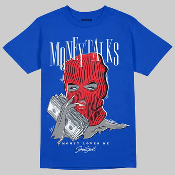 Jordan 12 “Blueberry” DopeSkill Royal T-shirt Money Talks Graphic Streetwear