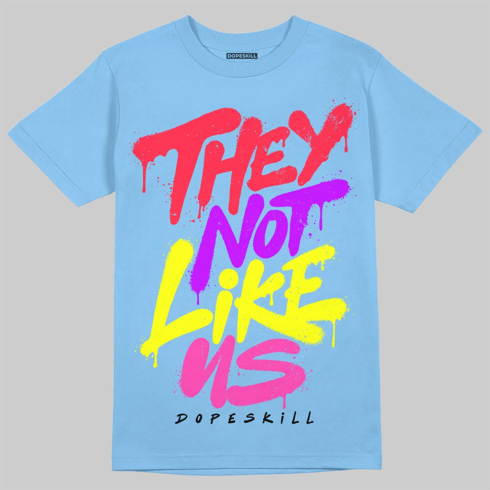 University Blue Sneakers DopeSkill T-Shirt They Not Like Us Graphic Streetwear - Carolina Blue