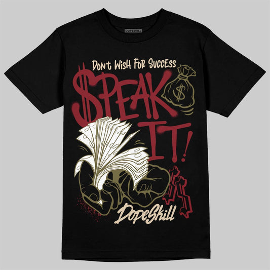 SB Dunk Low “Dark Team Red/Olive Flak” DopeSkill T-Shirt Speak It Graphic Streetwear - Black