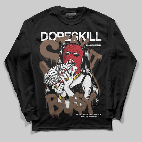 Jordan 9 'Olive' DopeSkill Long Sleeve T-Shirt Stay It Busy Graphic Streetwear - Black