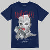 Jordan 4 SB “Summit White/Navy” DopeSkill T-Shirt Money Talks Graphic Streetwear - Navy