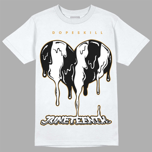 Jordan 11 "Gratitude" DopeSkill T-Shirt Juneteenth Heart Graphic Streetwear - White