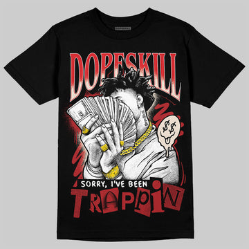 Adidas Samba OG ‘Talchum Pack ‑ Scarlet’ DopeSkill T-Shirt Sorry I've Been Trappin Graphic Streetwear - Black