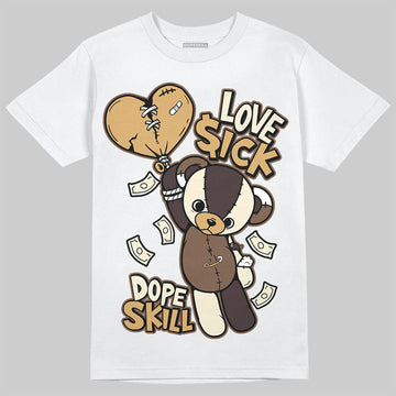 Jordan 5 “Earth/Metallic Gold” DopeSkill T-Shirt Love Sick Garaphic Streetwear - White