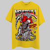 Jordan 4 Thunder DopeSkill T-Shirt Reap What You Sow Graphic Streetwear - Tour yellow