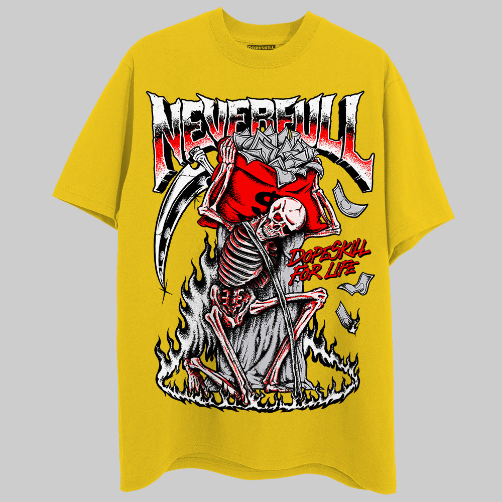 Jordan 4 Thunder DopeSkill T-Shirt Reap What You Sow Graphic Streetwear - Tour yellow