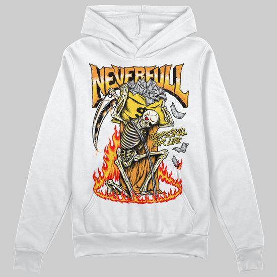 Jordan 4 Thunder DopeSkill Hoodie Sweatshirt Heartless Graphic Streetwear - White 