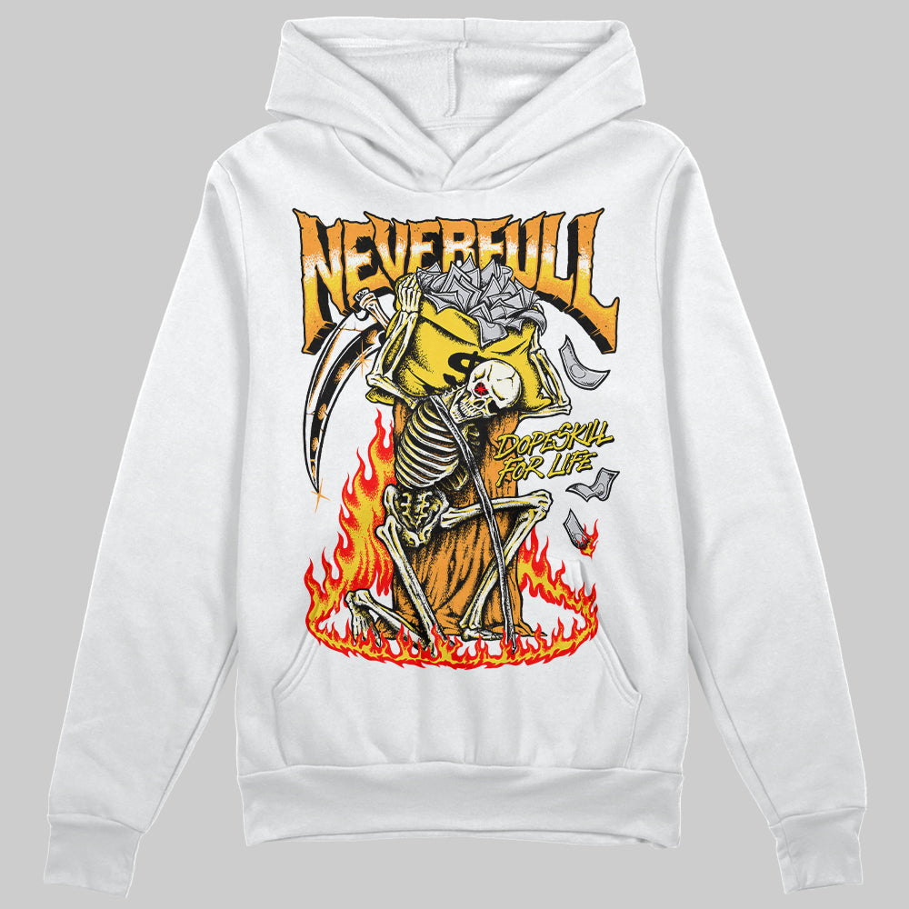 Jordan 4 Thunder DopeSkill Hoodie Sweatshirt Heartless Graphic Streetwear - White 