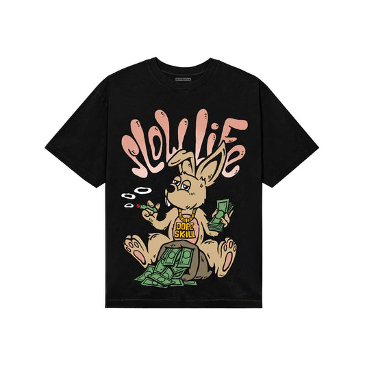 TAN Sneakers DopeSkill T-Shirt Slow Life Graphic Streetwear - Black