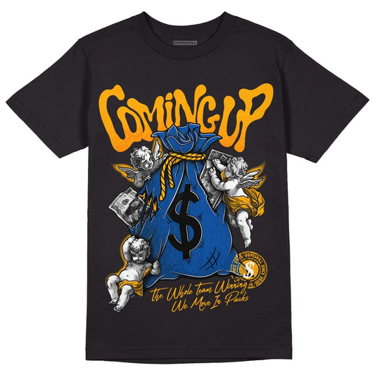 Dunk Blue Jay and University Gold DopeSkill T-Shirt Money Bag Coming Up Graphic Streetwear - Black