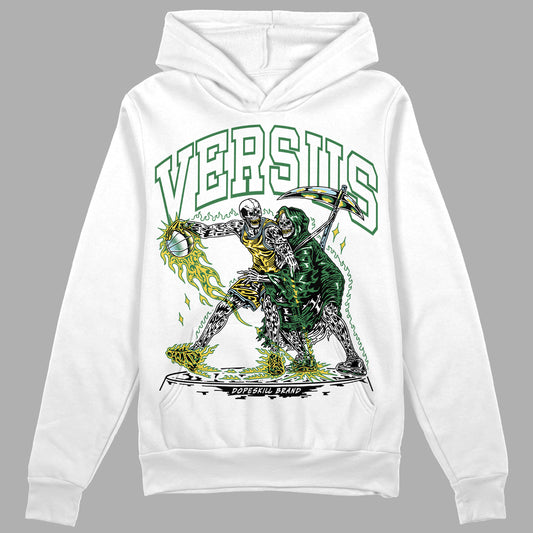 Jordan 5 “Lucky Green” DopeSkill Hoodie Sweatshirt VERSUS Graphic Streetwear - White