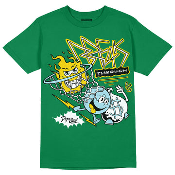 Jordan 5 “Lucky Green” DopeSkill Green T-Shirt Break Through Graphic Streetwear