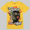 Yellow Sneakers DopeSkill T-Shirt Rolling in Money Graphic Streetwear - Gold