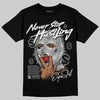 Air Foamposite One 'Triple White' DopeSkill T-Shirt Never Stop Hustling Graphic Streetwear - black