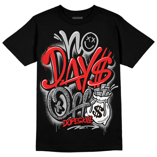 Jordan Spizike Low Bred DopeSkill T-Shirt No Days Off Graphic Streetwear - Black