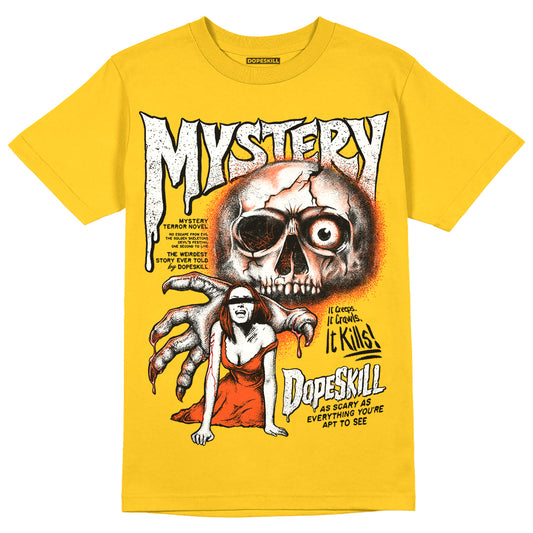 Jordan 4 Retro “Vivid Sulfur” DopeSkill Yellow T-shirt Mystery Ghostly Grasp Graphic Streetwear 