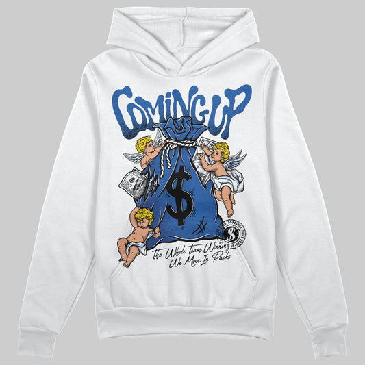 Jordan 12 “Blueberry” DopeSkill Hoodie Sweatshirt Money Bag Coming Up Graphic Streetwear - White