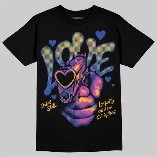 Royal Blue Sneakers DopeSkill T-Shirt Love Shot Graphic Streetwear - black