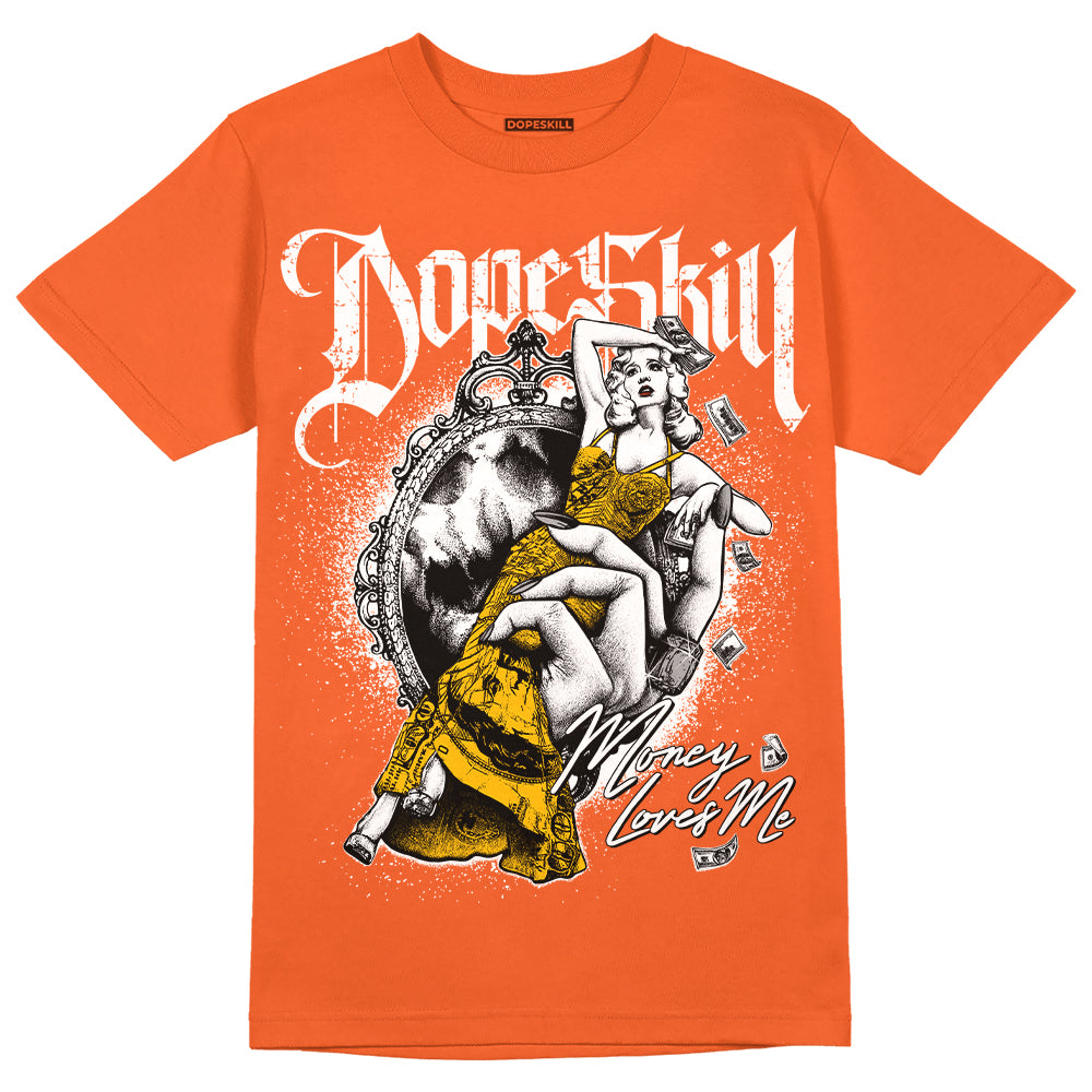 Jordan 3 Georgia Peach DopeSkill Orange T-shirt Money Loves Me Graphic Streetwear