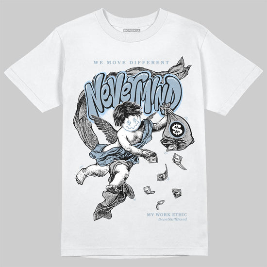 Jordan 40 “Blue Suede” DopeSkill T-Shirt Nevermind Graphic Streetwear - White