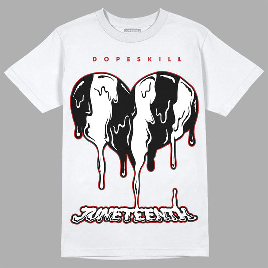 Jordan 14 "Black/White" DopeSkill T-Shirt Juneteenth Heart Graphic Streetwear - White 