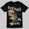 TAN Sneakers DopeSkill T-Shirt Fear Fuels The Hustle Graphic Streetwear - Black