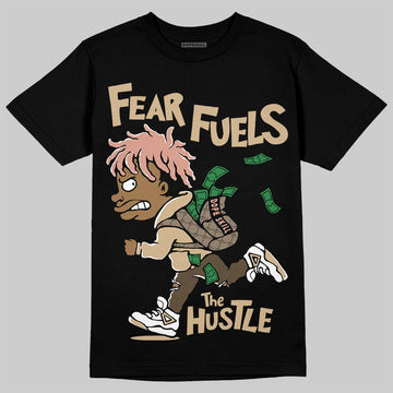 TAN Sneakers DopeSkill T-Shirt Fear Fuels The Hustle Graphic Streetwear - Black