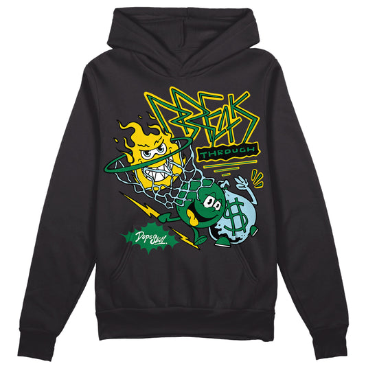 Jordan 5 “Lucky Green” DopeSkill Hoodie Sweatshirt Break Through Graphic Streetwear - Black