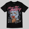 Jordan 3 GS “Cobalt Bliss” DopeSkill T-Shirt Never Stop Hustling Graphic Streetwear - Black