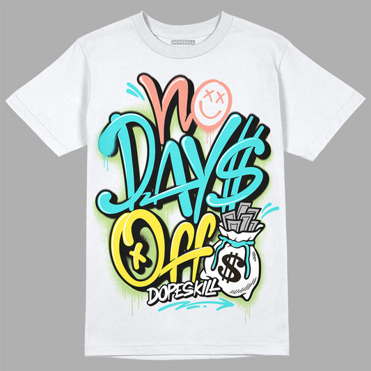 New Balance 9060 “Cyan Burst” DopeSkill T-Shirt No Days Off Graphic Streetwear - White