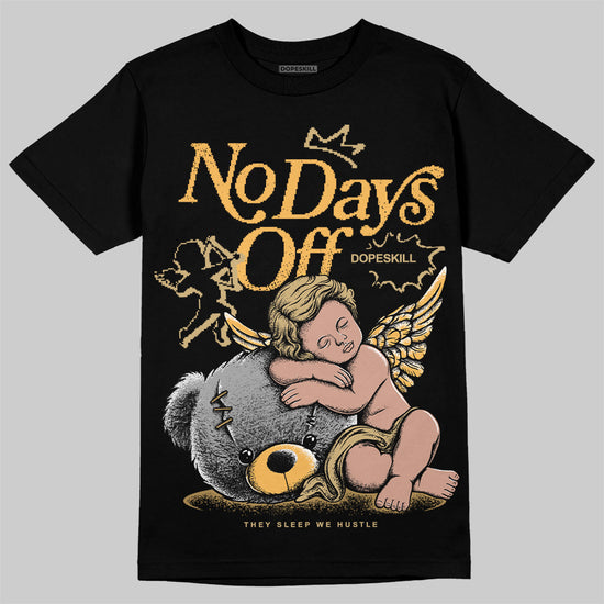 Jordan 6 “Pearl” DopeSkill T-Shirt New No Days Off Graphic Streetwear - Black