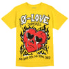 Yellow Sneakers DopeSkill Gold T-Shirt Crying Heart Graphic Streetwear