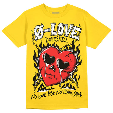 Yellow Sneakers DopeSkill Gold T-Shirt Crying Heart Graphic Streetwear