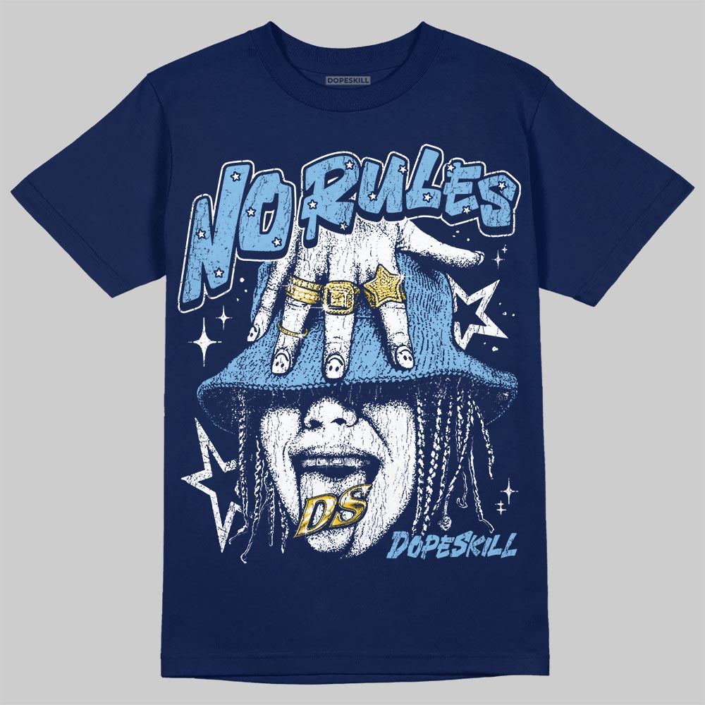 University Blue Sneakers DopeSkill T-Shirt No Rules Graphic Streetwear - navy