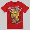 Jordan 14 Retro Ferrari (2025) DopeSkill T-Shirt Never Stop Hustling Graphic Streetwear - Red