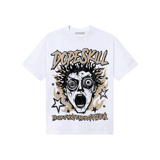 TAN Sneakers DopeSkill T-Shirt Root of Evil Graphic Streetwear - White