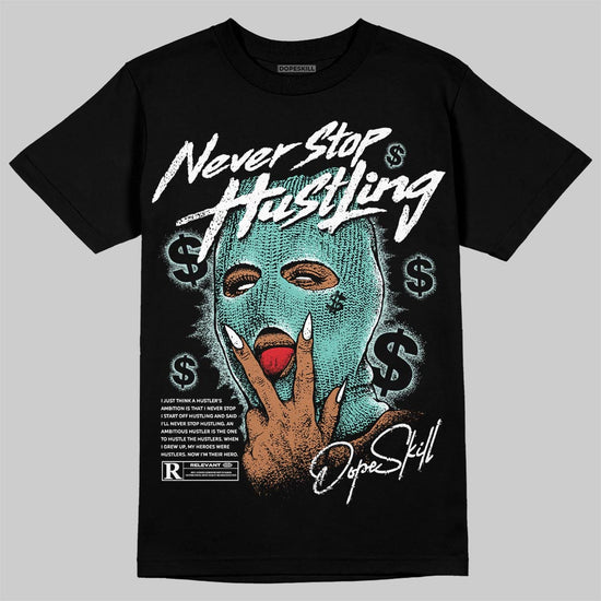 Jordan 11 Low "Igloo" DopeSkill T-Shirt Never Stop Hustling Graphic Streetwear - Black
