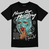Jordan 11 Low "Igloo" DopeSkill T-Shirt Never Stop Hustling Graphic Streetwear - Black