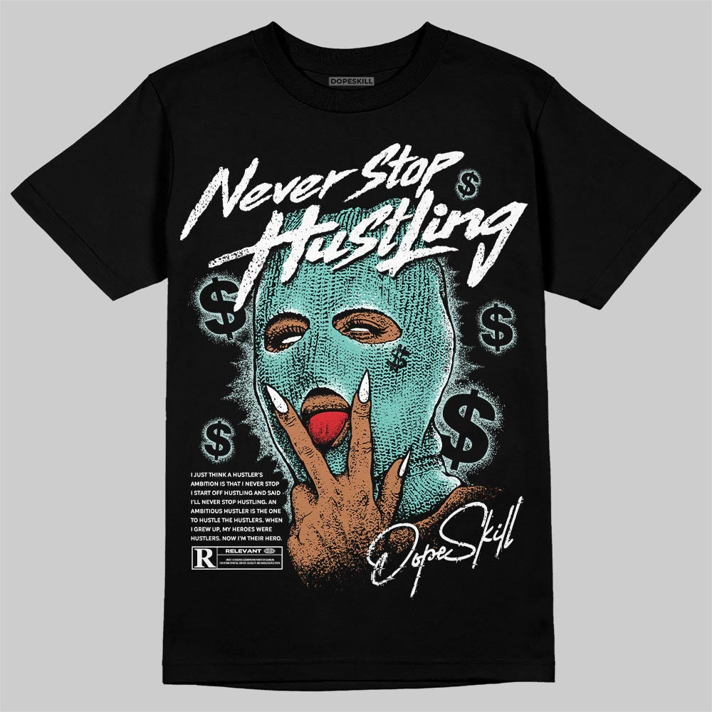 Jordan 11 Low "Igloo" DopeSkill T-Shirt Never Stop Hustling Graphic Streetwear - Black