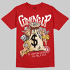 Nigel Sylvester x Air Jordan 4 ‘Brick by Brick’ DopeSkill T-Shirt Money Bag Coming Up Graphic Streetwear - Red
