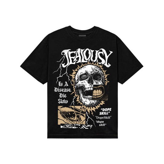 TAN Sneakers DopeSkill T-Shirt Jealousy Graphic Streetwear - Black