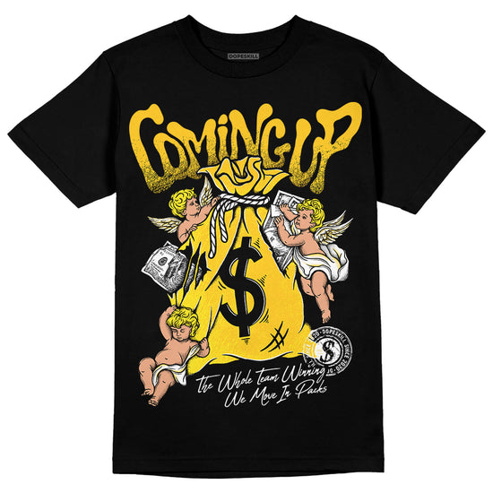 Jordan 4 Retro “Vivid Sulfur” DopeSkill T-Shirt Money Bag Coming Up Graphic Streetwear - Black 