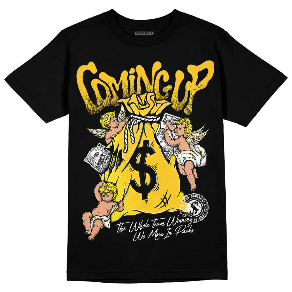 Jordan 4 Retro “Vivid Sulfur” DopeSkill T-Shirt Money Bag Coming Up Graphic Streetwear - Black 