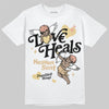 TAN Sneakers DopeSkill T-Shirt New Love Heals Graphic Streetwear - White