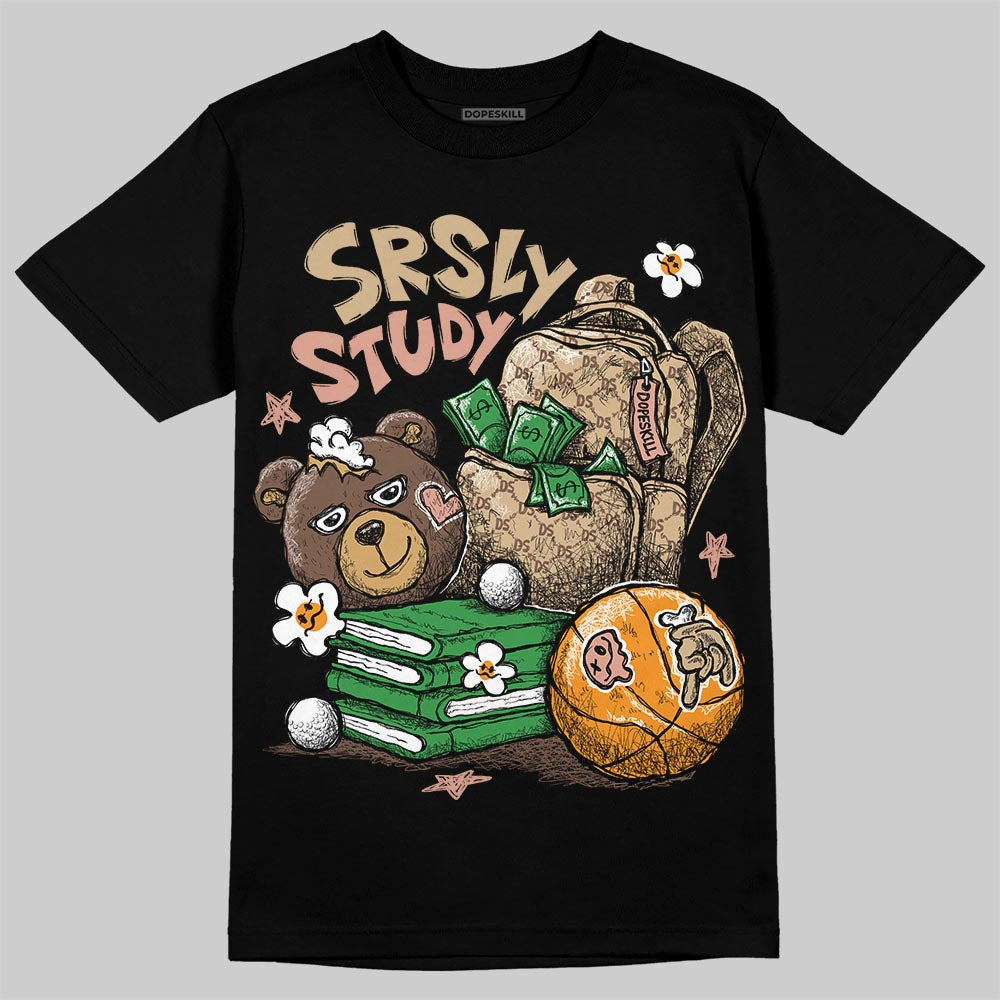 TAN Sneakers DopeSkill T-Shirt SRSLY Study Graphic Streetwear - Black