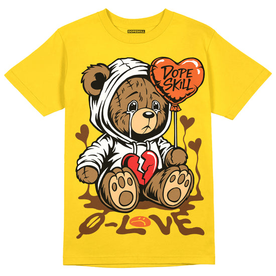 Yellow Sneakers DopeSkill Gold T-Shirt Broken Bear Graphic Streetwear