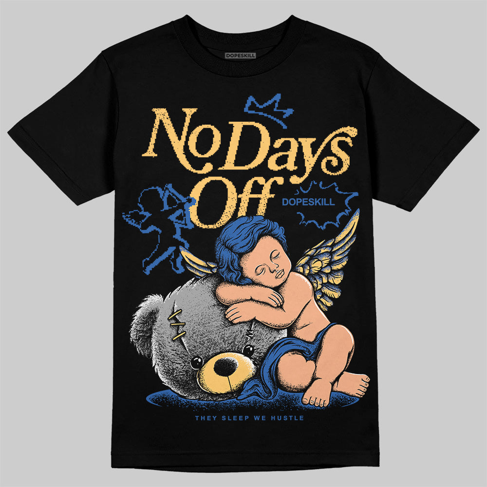 Travis Scott x Air Jordan 1 Low OG “Canary” DopeSkill T-Shirt New No Days Off Graphic Streetwear - Black