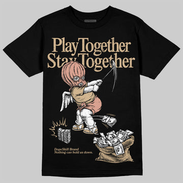 TAN Sneakers DopeSkill T-Shirt Play together, Stay together Graphic Streetwear - Black